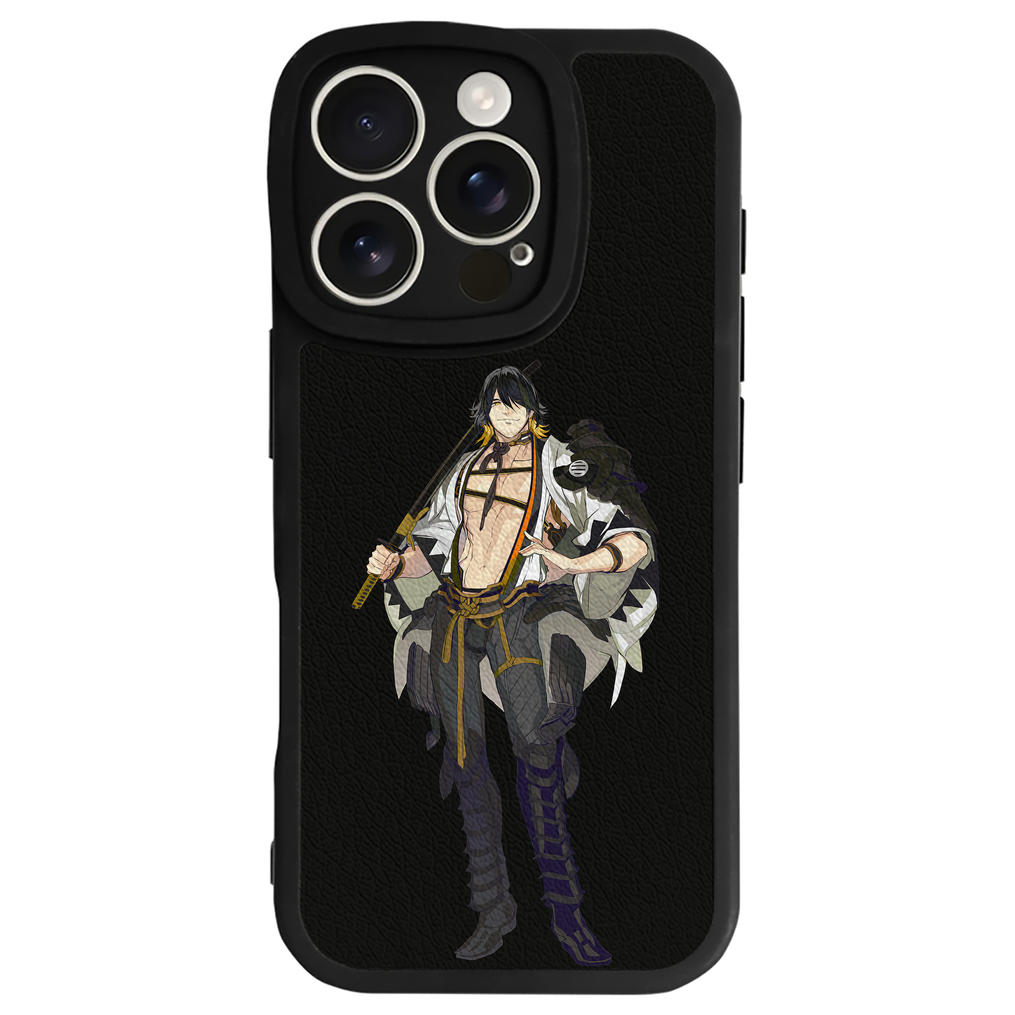 （画像用） 刀剣乱舞 Touken Ranbu 【iPhone 16シリーズ対応】シリコンスマホケース（レザー調） 材質：シリコン